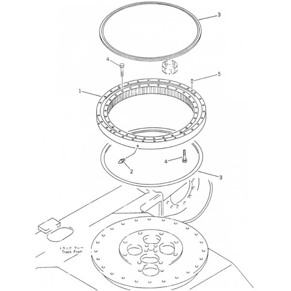201-25-61100 кольцо нося, шестерня Slewing кольца экскаватора PC75UU-2
