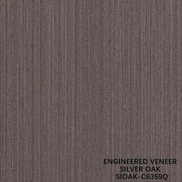 Veneer de madeira artificial Quarto de corte de pérola prateada Dimensão alongada 3200mm para porta e armazém face