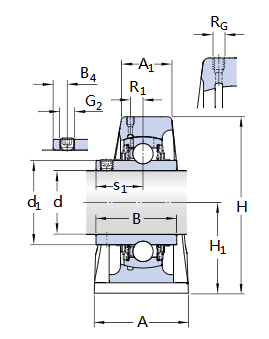 2 Bolt Pillow Block Ball Bearing P206 High Speed Pillow Block Bearings