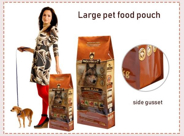 Custom Print Plastic Heat Sealed Plastic Packaging Zipper Bag For Pet Food/dog food storage bag