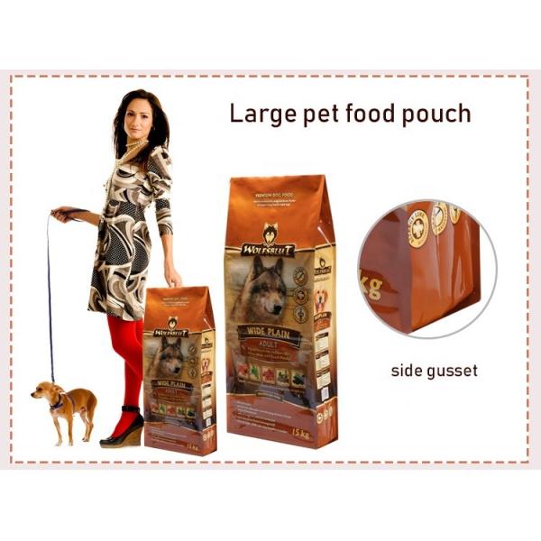 Custom Print Plastic Heat Sealed Plastic Packaging Zipper Bag For Pet Food/dog food storage bag