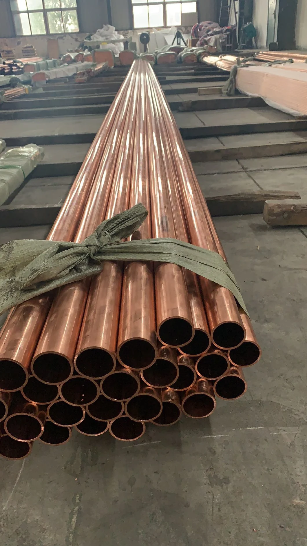 C101 Rigid Cold Drawn Seamless Straight Pure Copper Heat Tube For Refrigerator / Air Condition