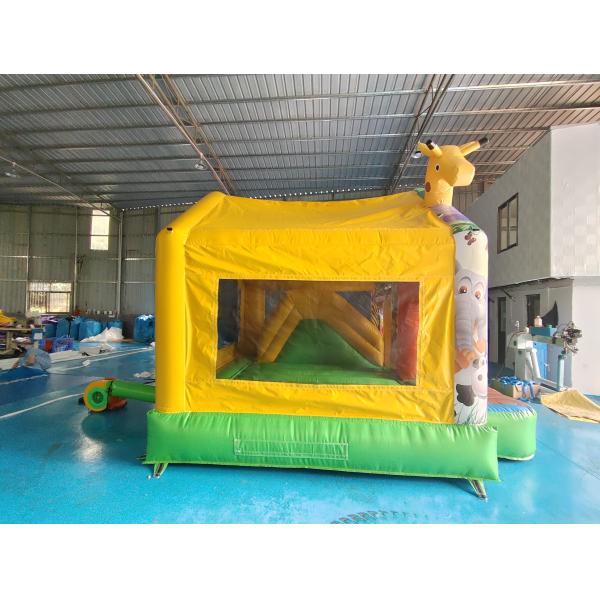 Маленький крытый скачок дом полная печать Жирафы Мультфильм Парк животных Замок с Сильде Комбо