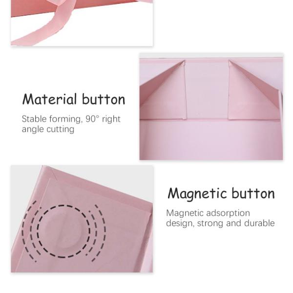 Foldable Magnetic 1200g 2mm Cardboard Luxury Gift Boxes Wedding Favor