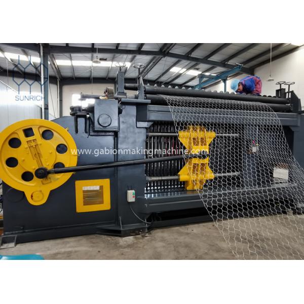 Custom Made 2m Weaving Width Gabion Machine To 66x80mm 2.0mm Steel Wire