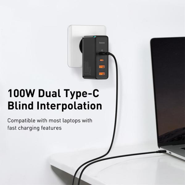 PD QC 100W GaN USB C Charger Quick Charge 4.0 3.0 Type-C Fast Charging For Macbook