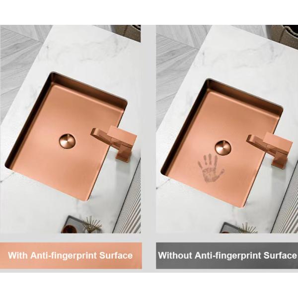 Undermount Bathroom Stainless Steel Vessel Sinks Rectangular Shape SUS304 Material