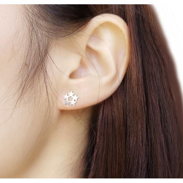 Customized Earring Surgical Stainless Steel Titanium Silver Gold Black Plated Star Stud Earrings