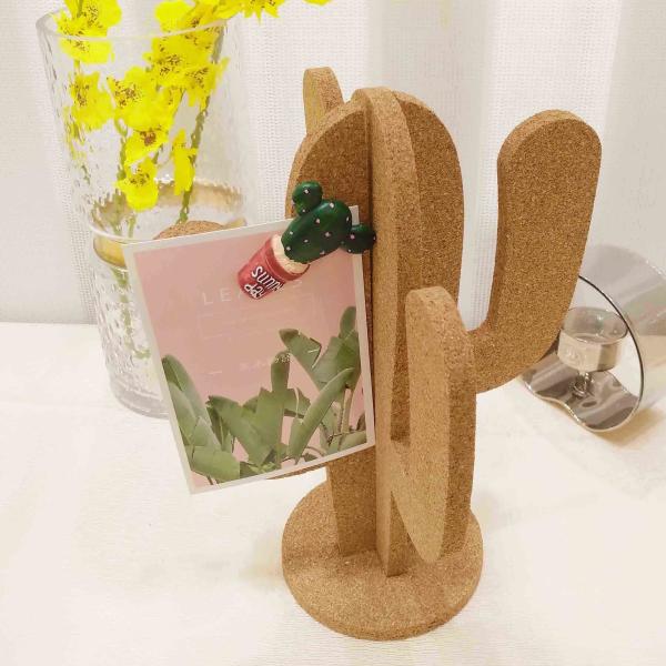 H22cm Diy Personalised Cork Notice Board Pin Handicrafts Cactus Shape