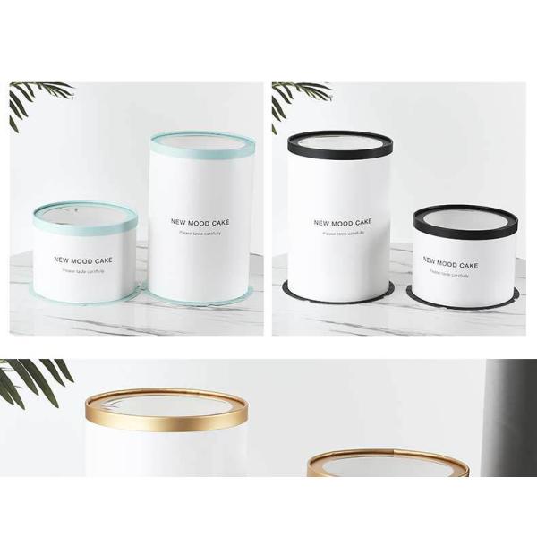 ISO9001 round Paper Food Grade Packaging 300gsm white cardboard For Cake