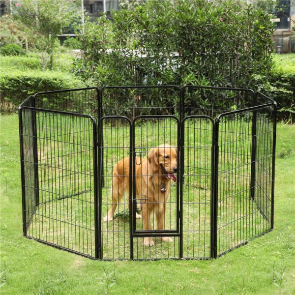 Firm Frame Sturdy Steel Dog Cage , Stainless Steel Cat Cage L Shaped Latch