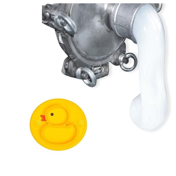 Плита прозрачной жидкостной еды детей силиконовой резины 9.5MPa питаясь