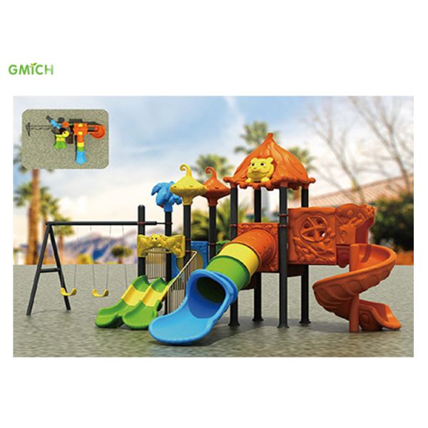 UV Protection Children Slide With Swing Outdoor Garden Games