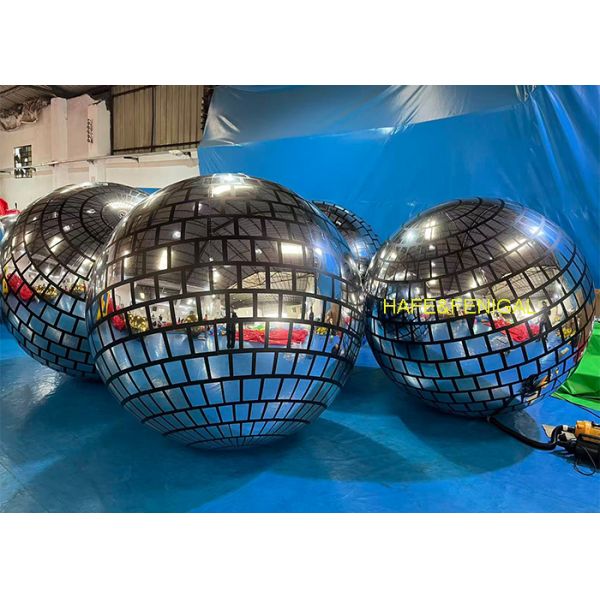 1.8m 360° Full Disco-Style Printed Reflective Silver Disco Mirror Balloon