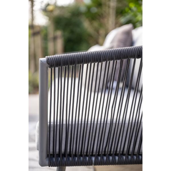 Aluminum Frame Garden Furniture Lounge Set with Coffee Table Size L60 x D60 x H39cm