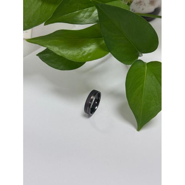 Customized Black Titanium Mens Band Zircon wedding band without fading Men's Wedding bands