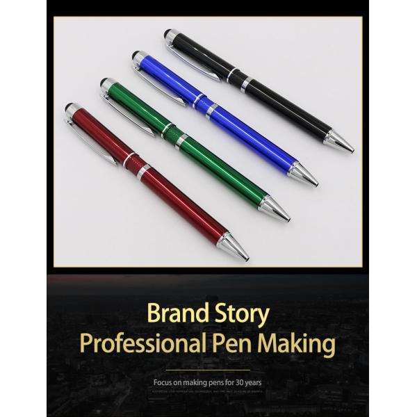 Business Office 2 in 1 Touch Screen Ballpoint Pen Stylus Pen With Laser Engraving Logo