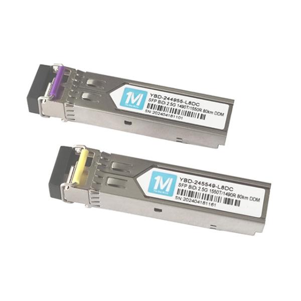 2.5G BIDI LC 80km 1490nm/1550nm DDM WDM Simplex Fiber Optic Transceiver SFP Module for speed and Stable Network Connection