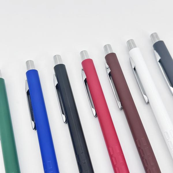 Colorful Retractable Metal Ball Pen Spray Painted Aluminum Barrel Press Ballpoint Pen