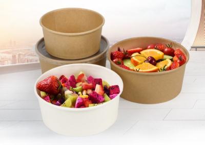 O PE revestido leva embora bacias de salada recicláveis do papel de embalagem de 750ml