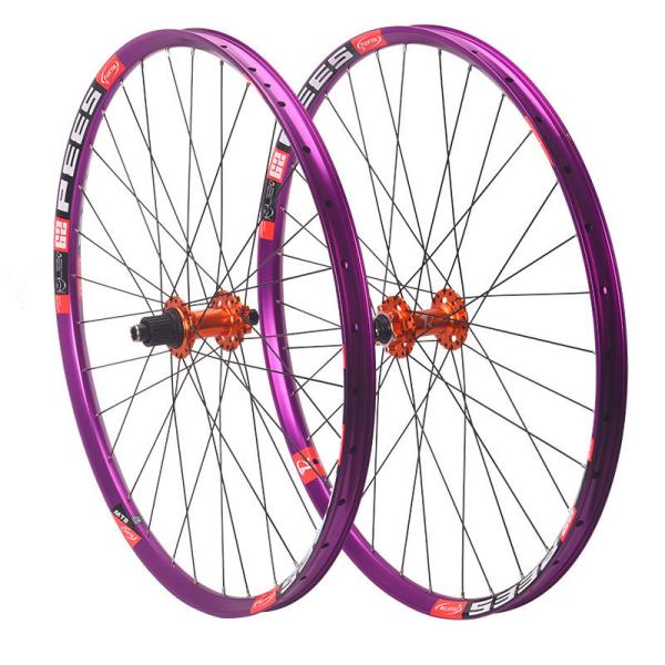 Tubeless Type Aluminum 27.5 MTB Wheelset 20mm Depth With 6 Bolt Disc Brake