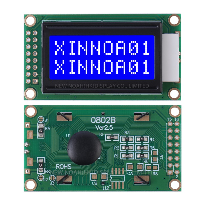 Blue Film 0802B Character Dot Matrix Screen LCD 8*2-Character LCD Screen COB LCD Module