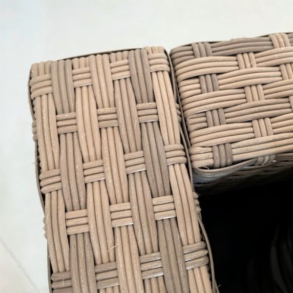 Factory Direct Wholesale PE Wicker Rattan Sofa Set, Outdoor Patio Garden Sectional Corner Couch with Coffee Table & Cushions