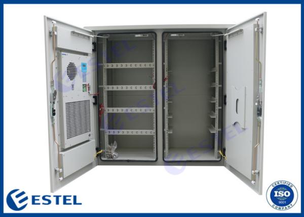 Two Compartment 24U 3C Outdoor Wall Enclosure 