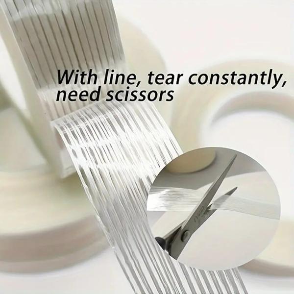 Cross Fiber Fiberglass Reinforced Packing Tape With Rubber Adhesive And Fiberglass Mesh