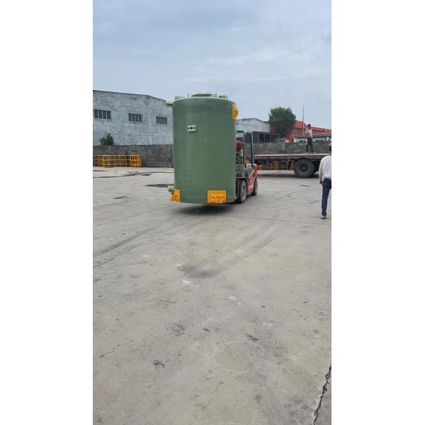 1800mm Filament Winding Chlorine Storage Tank Blue High Strength Finely Processed