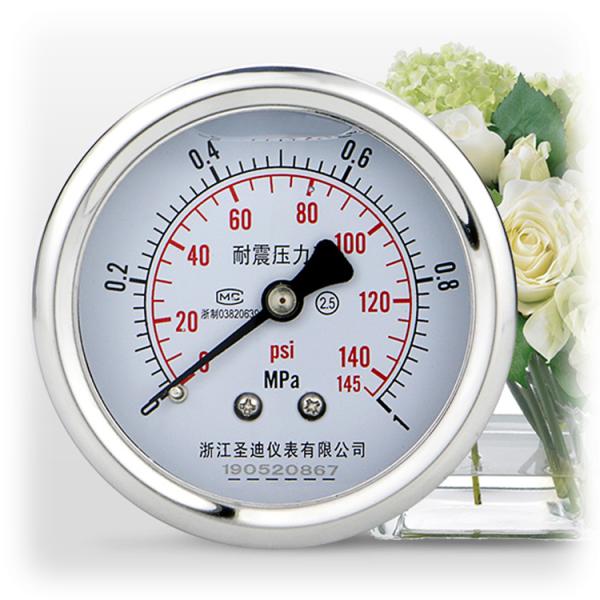 62.5mm NPT1/4 Spring Tube Manometer with 16bar Nominal Diameter and NPT1/4 Connection