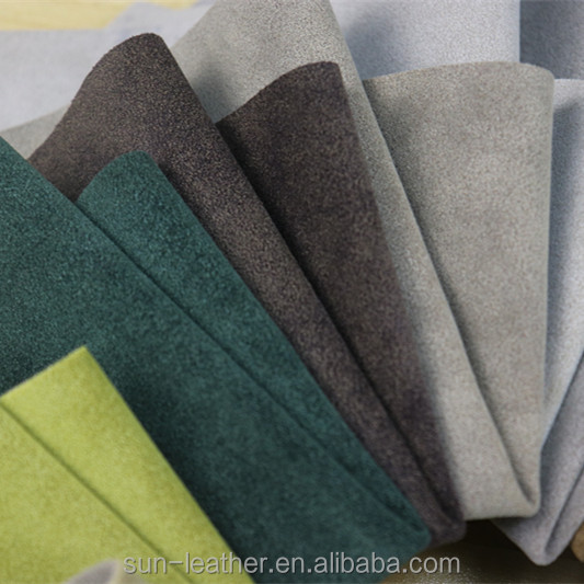PU Customized Chamois Flocking Leather New Design Colorful Softness Casual Shoes Leather