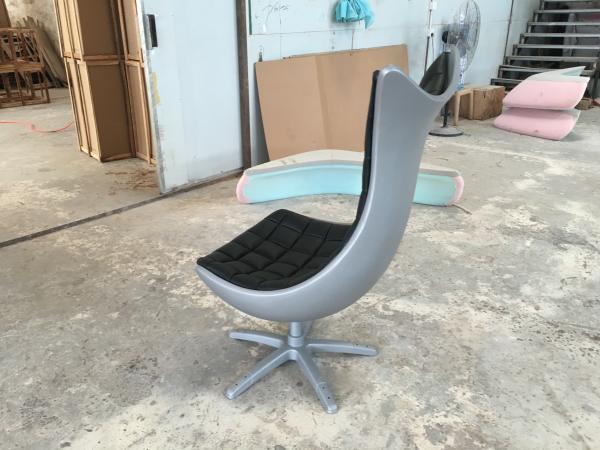 Black Animal Fiberglass Arm Chair / Living Room Mermaid Tail Chairs