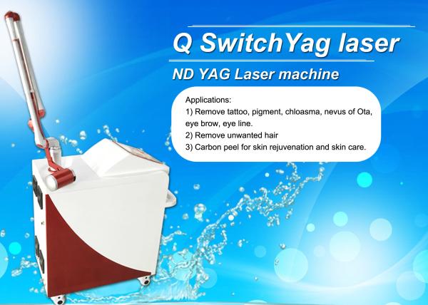 Dual Lamp Q Switched ND YAG Laser Machine Tattoo Removal / Pigmentation Removal Machine