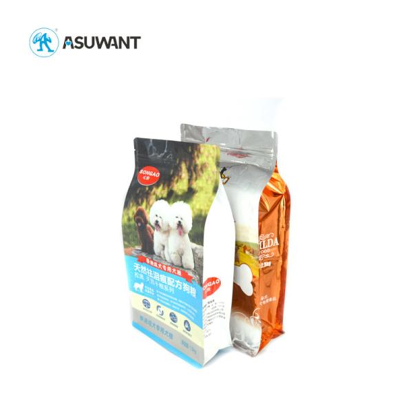 O saco superior dos alimentos para animais de estimação do zíper levanta-se plástico material o tamanho personalizado laminado zíper