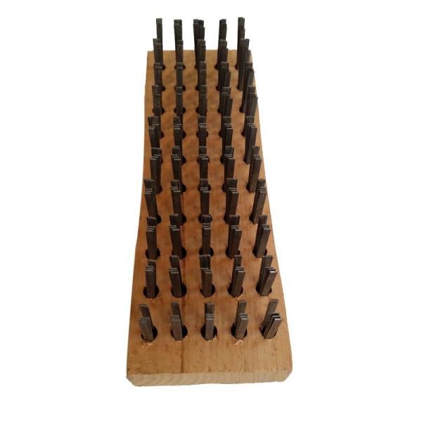 Tempered Steel Wire Brush Rows Rectangular Shaped