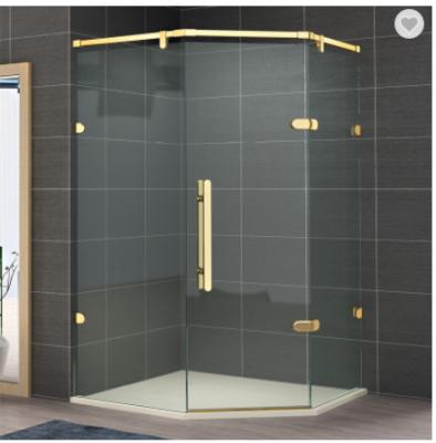 Frameless Glass Bathroom Shower Cabins Stainless Steel Hinge Modern