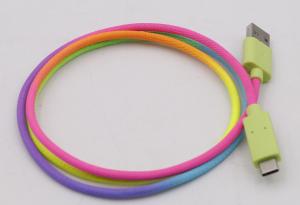 480 Mbps USB Cable USB 2.0 para Tipo C Cable Rainbow Colorido Jacket