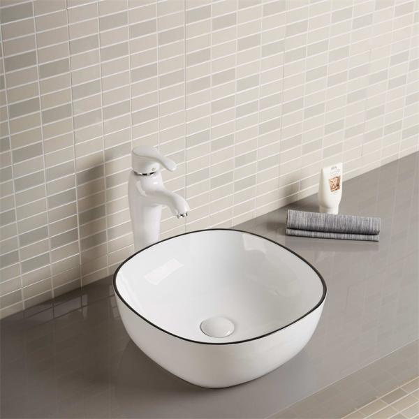 19x19 12x12 Round Drop In Bathroom Sink Basin Rustic Orange Red White Grey