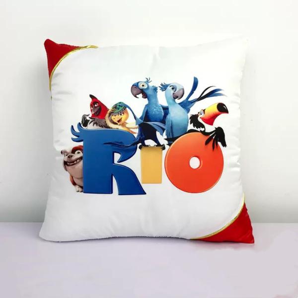Colored Corner Golden Edge Blank Polyester Pillow Cases For Sublimation DIY Custom cushion cover sublimation