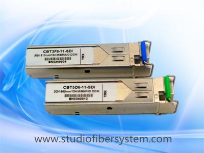 10KM  1310nm bidi 3G SDI Video SFP Optical Transceiver module for bidi broadcast SDI over dual independent LC fibers