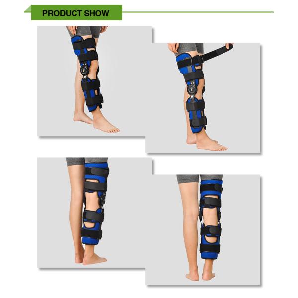 High quality good design black adjustable knee orthopedic brace