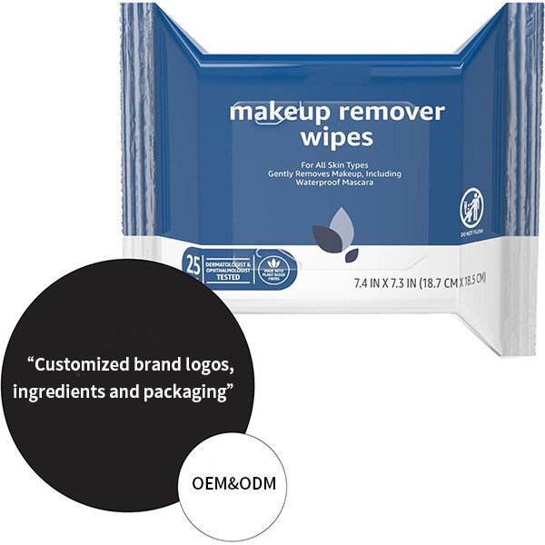 OEM ODM Hypoallergenic Make Up Remover Wipes No Alcohol Face Cleansing Pads