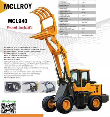 Alcance articulado estojo Compactaro da descarga de Front-end Mini Wheeled Loader 1650mm