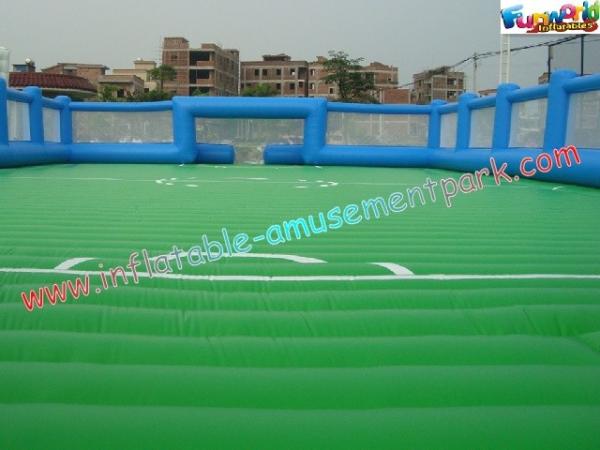 Giant Inflatable Sports Games Football / Soccer Field With Inflatable Floor
