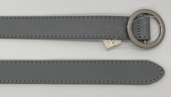 Пояс пряжки сплава цинка круглый, ширина пояса талии 1.8cm женщин кожаная