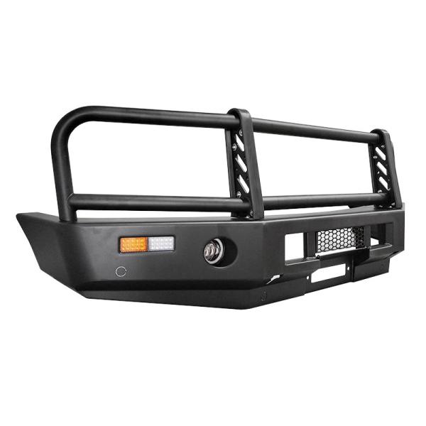 Off Road 4x4 Accessories Black Steel Front Bumper Bull Bar With LED Lights For Tank 400