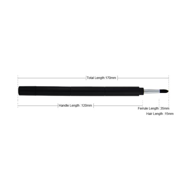 Single Silicone Hair Black Handle Liner Makeup Brush Cosmetic Brush