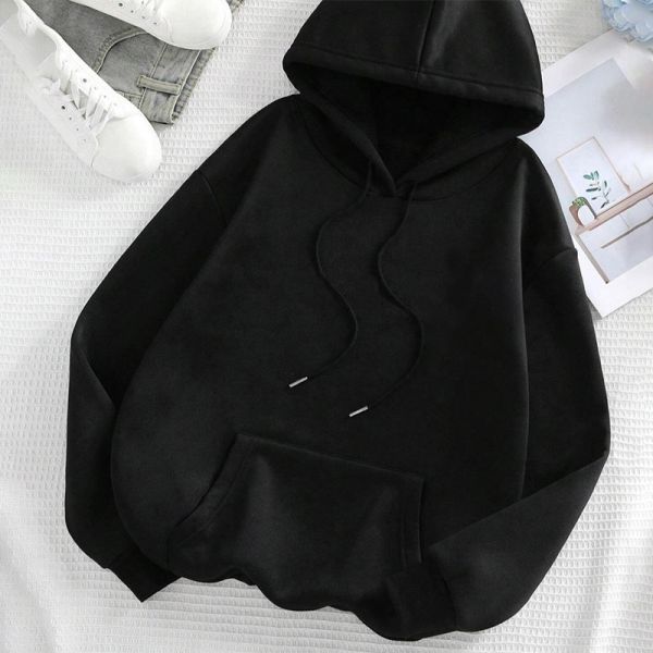 Fabric 440g Women Sweatshirts Personalized Print Wool Hoodie Women'S 68cm