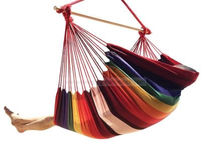 Large Single Person Garden Swing Brazilian Style Hammock Chair With Stand Poly Cotton Weave
